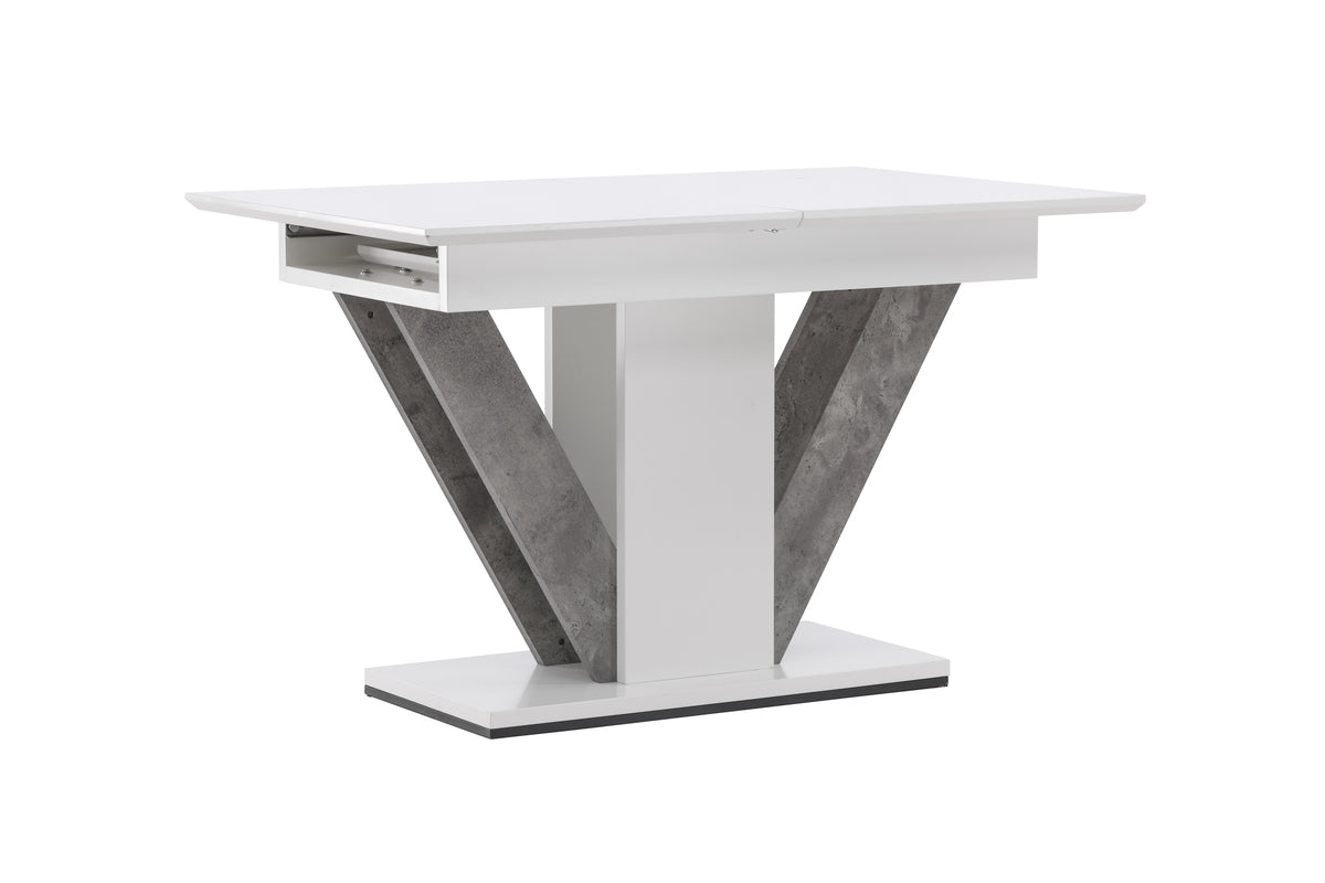 Disa Rectangular Dining Table 120 x 80 White