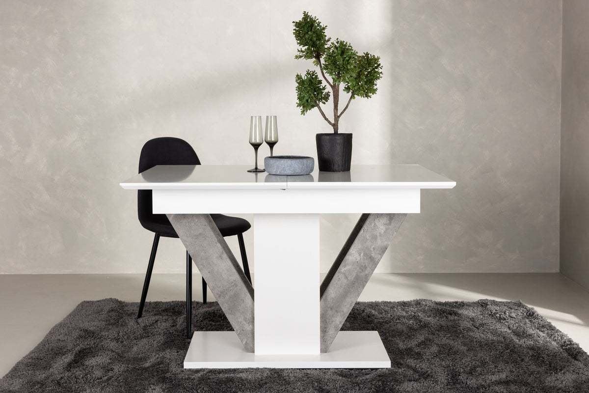 Disa Rectangular Dining Table 120 x 80 White