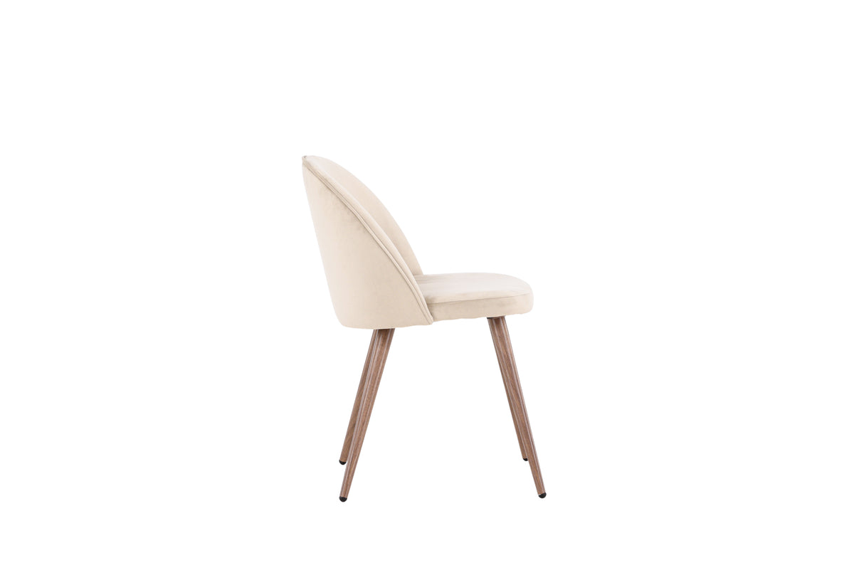 Velvet Dining Chair 2-pack Beige