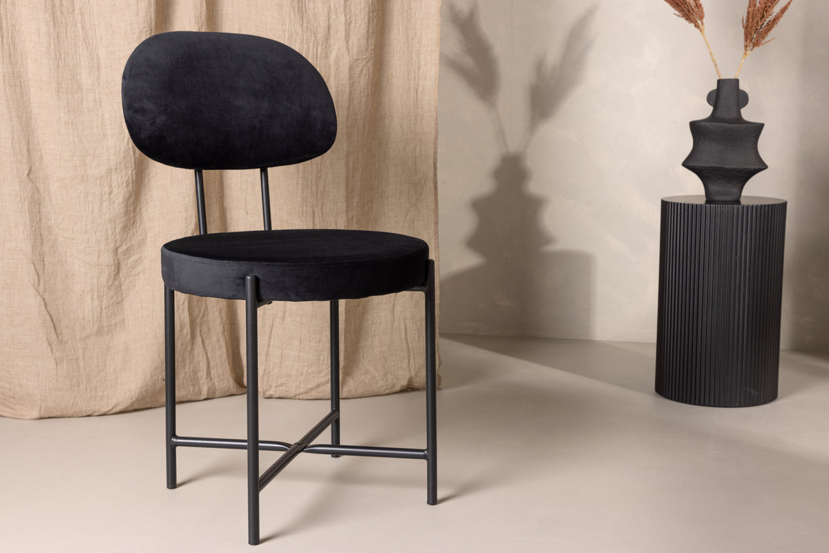 Dining chairs 2-pack Black