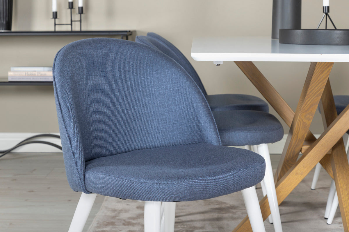 Velvet Dining Chair 2-pack Blue