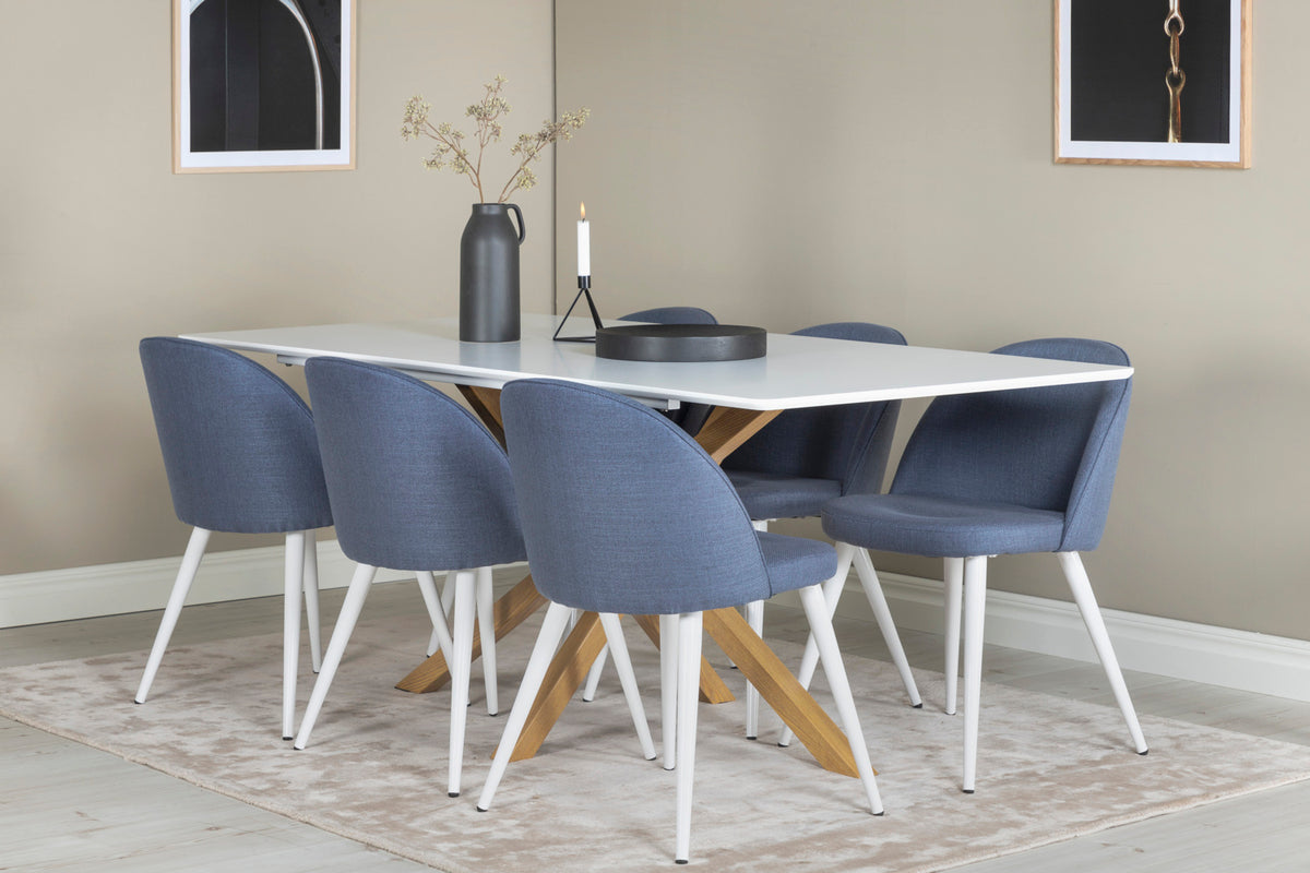 Velvet Dining Chair 2-pack Blue