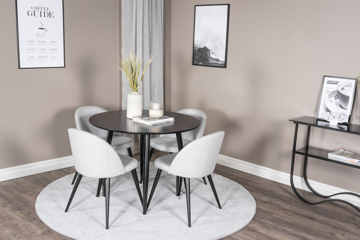 Velvet Dining Chair 2-pack Grey