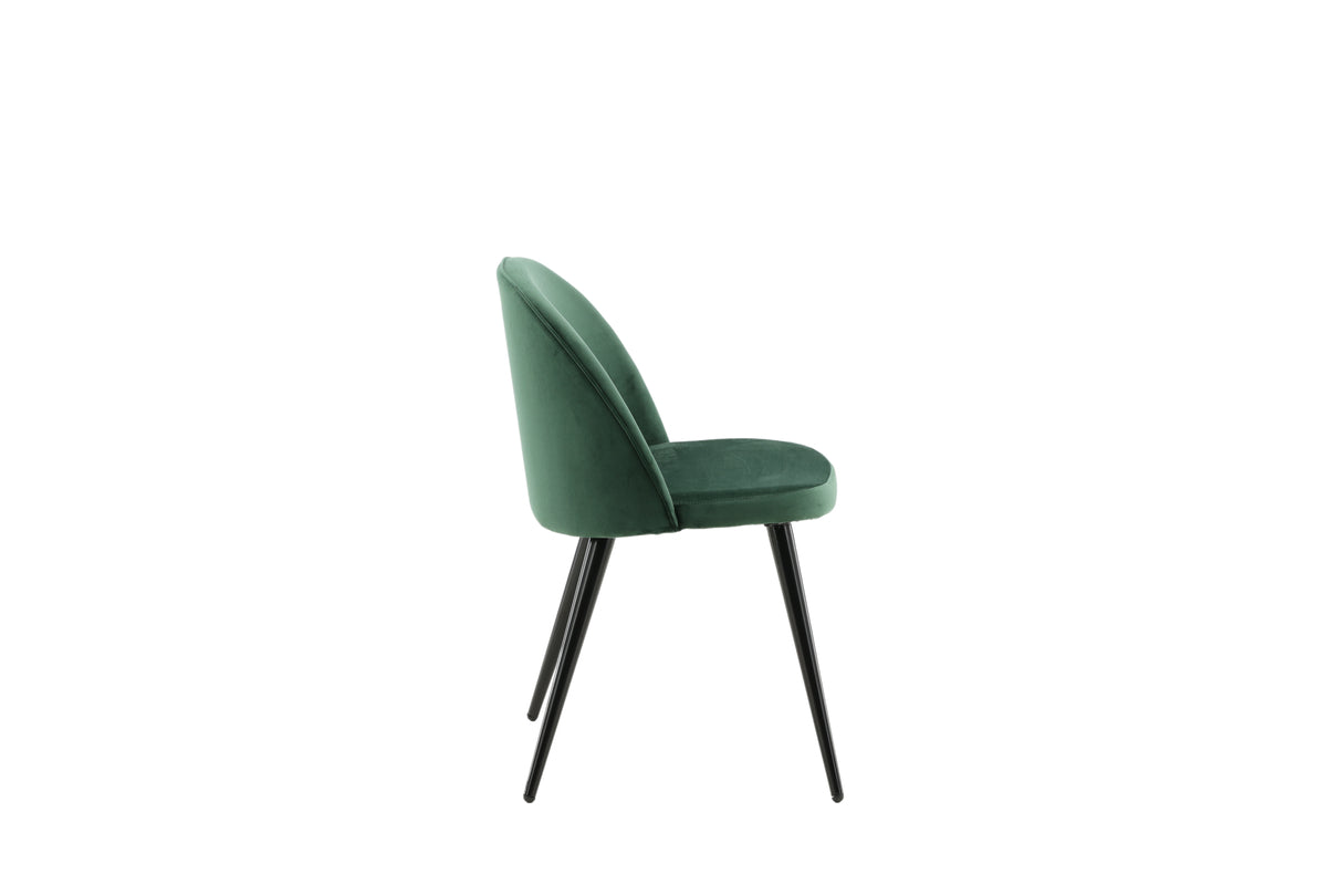 Velvet Dining Chair 2-pack Green