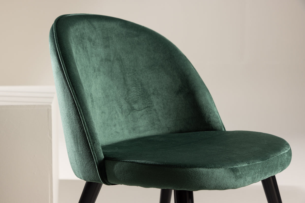 Velvet Dining Chair 2-pack Green