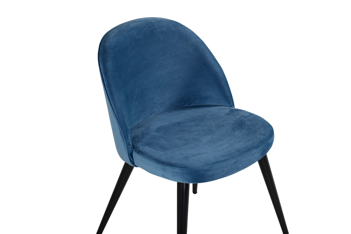 Velvet Dining Chair 2-pack Blue