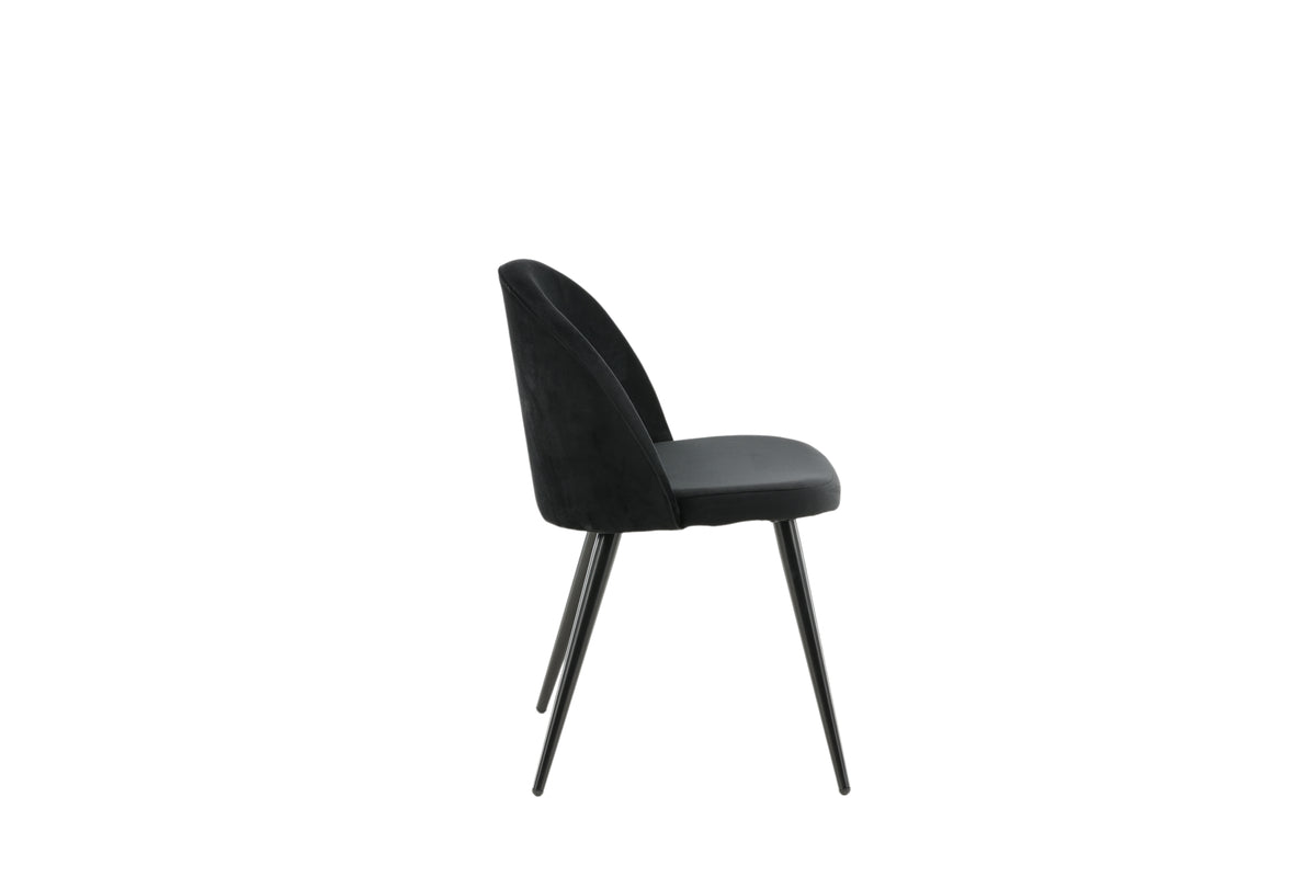 Velvet Dining Chair 2-pack Black