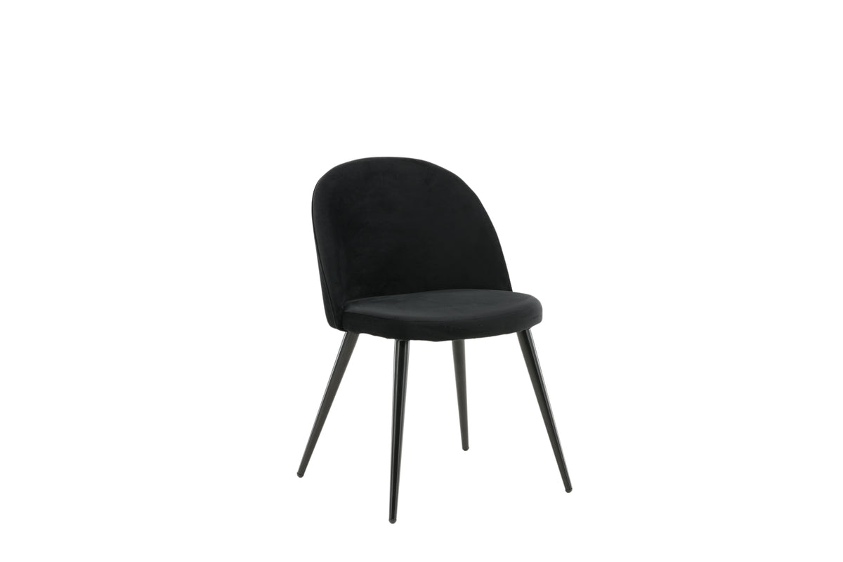 Velvet Dining Chair 2-pack Black