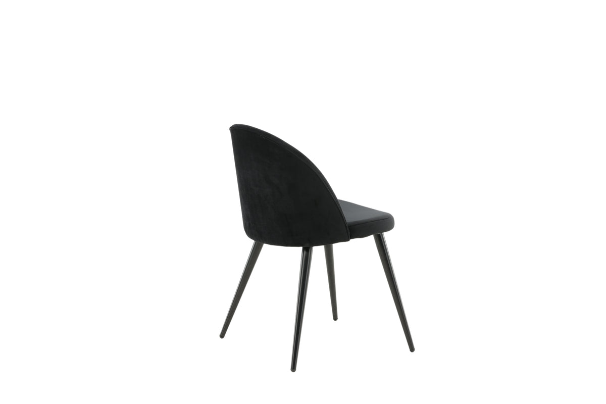 Velvet Dining Chair 2-pack Black