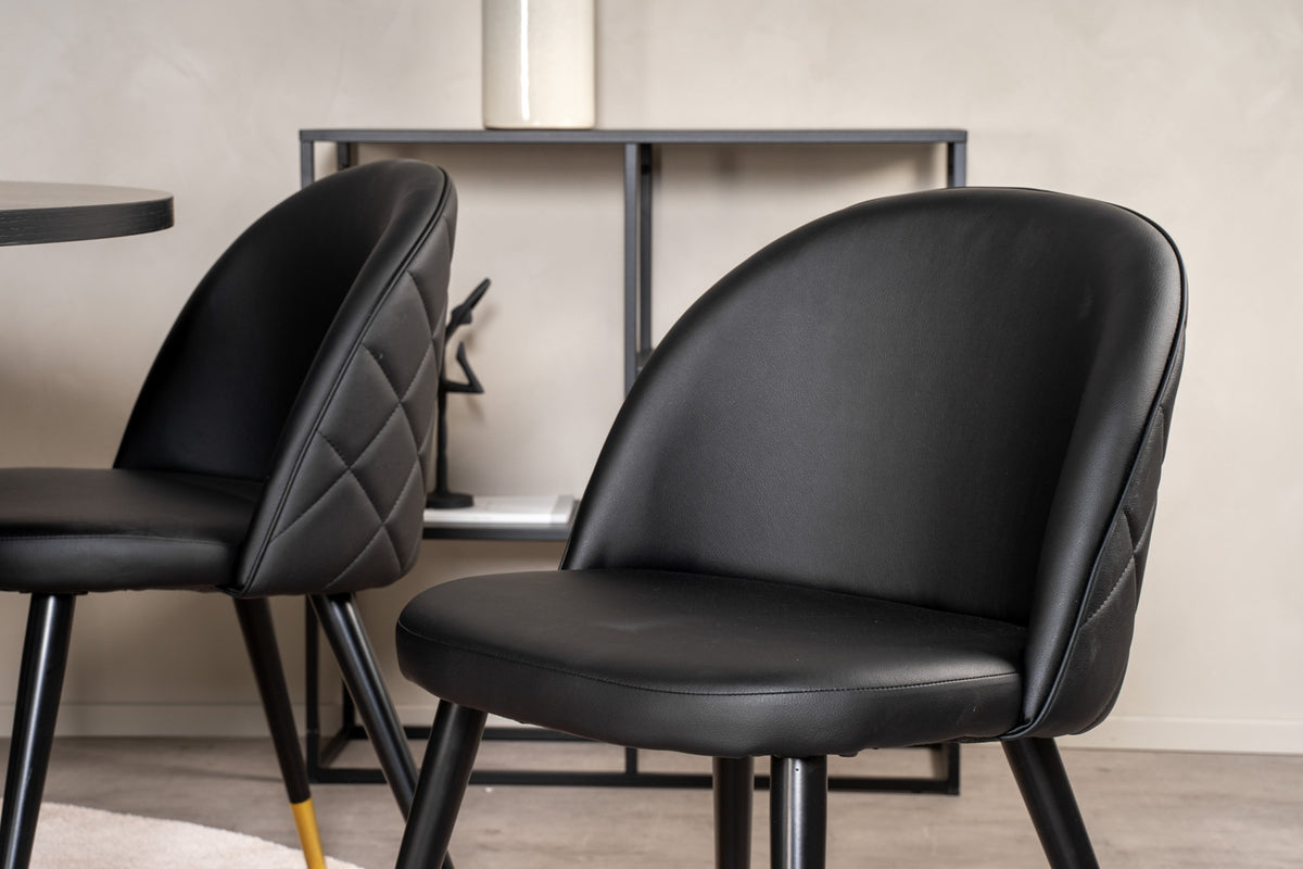 Velvet Dining Chair 2-pack Black