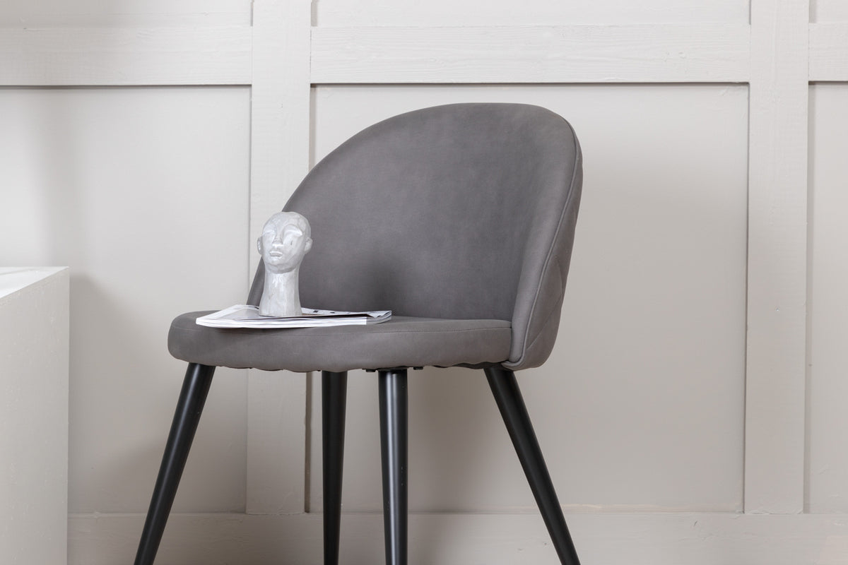 Velvet Dining Chair 2-pack Grey