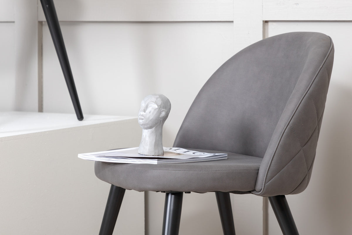 Velvet Dining Chair 2-pack Grey