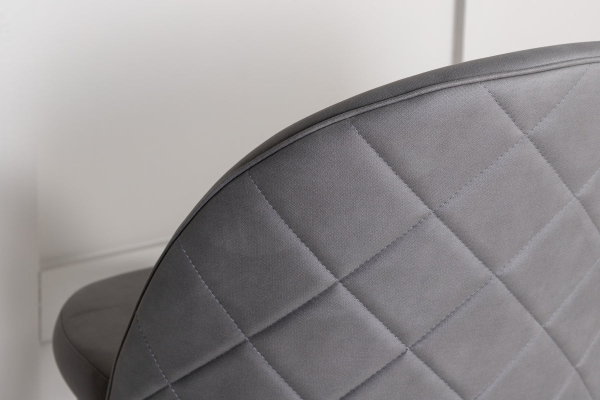 Velvet Dining Chair 2-pack Grey