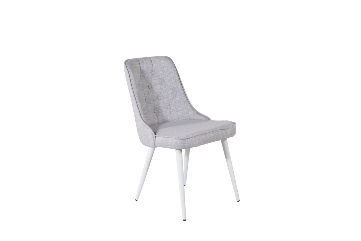 Velvet Deluxe Dining Chair 2-pack Light Grey