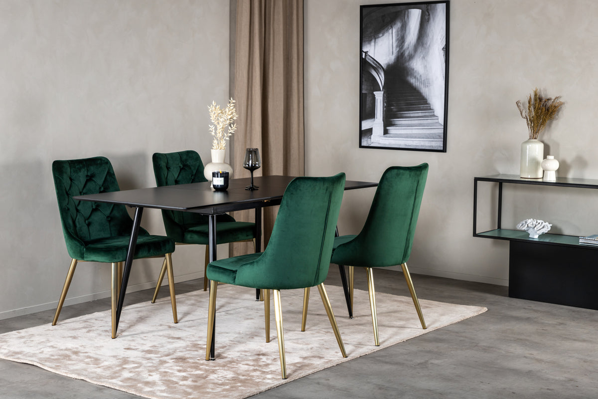 Velvet Deluxe Dining Chair 2-pack Green