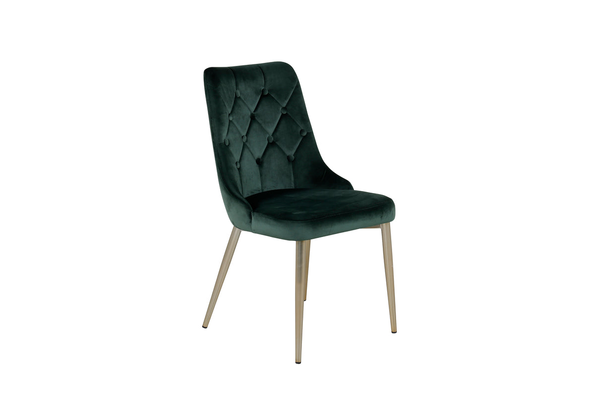 Velvet Deluxe Dining Chair 2-pack Green