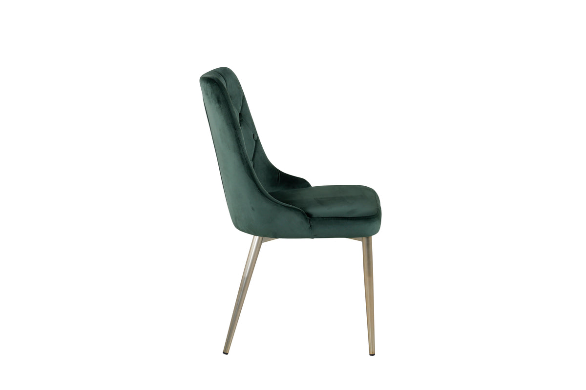 Velvet Deluxe Dining Chair 2-pack Green