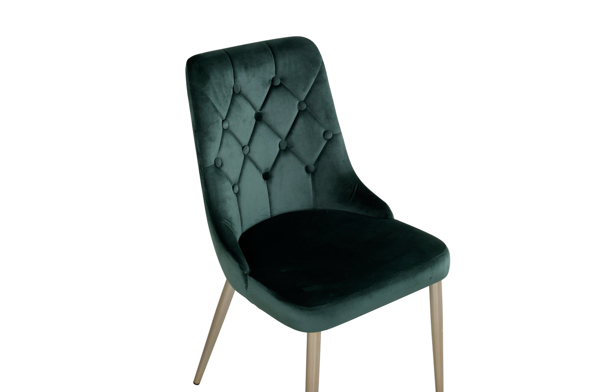 Velvet Deluxe Dining Chair 2-pack Green