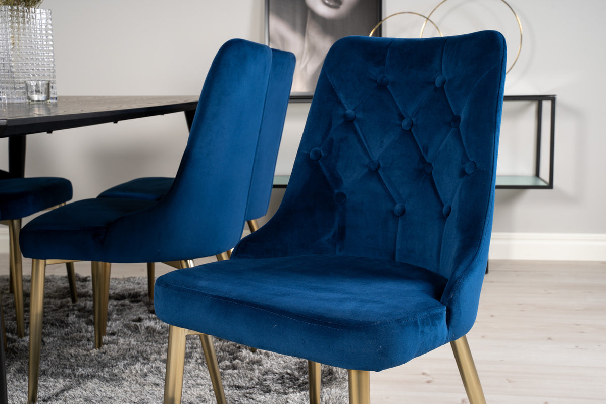 Velvet Deluxe Dining Chair 2-pack Blue