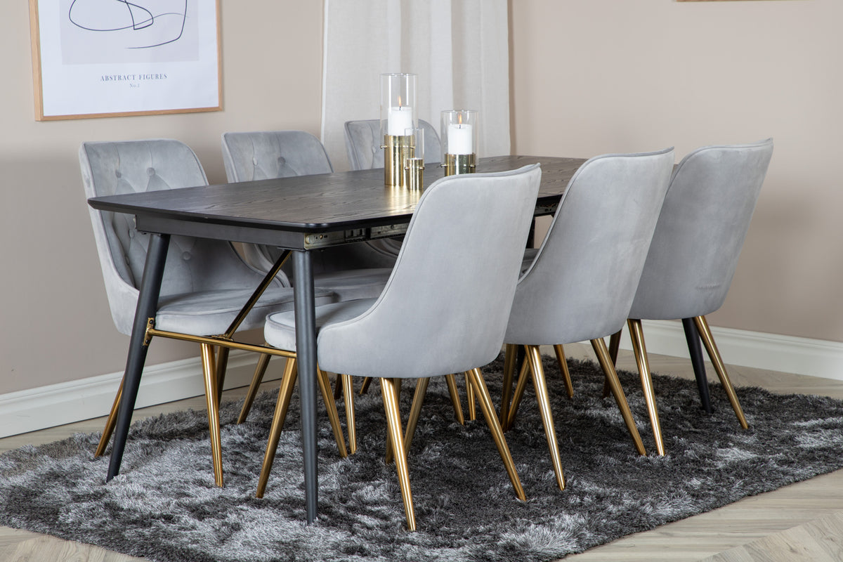 Velvet Deluxe Dining Chair 2-pack Grey