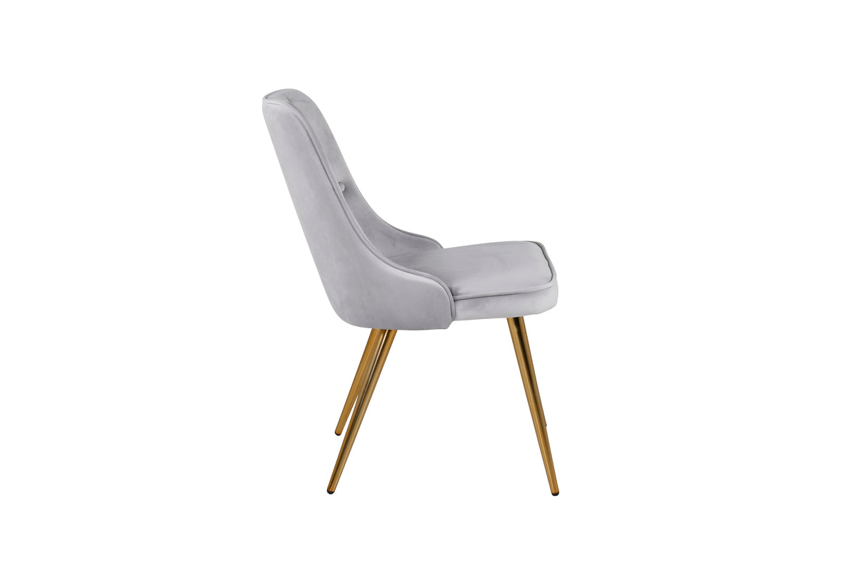 Velvet Deluxe Dining Chair 2-pack Grey