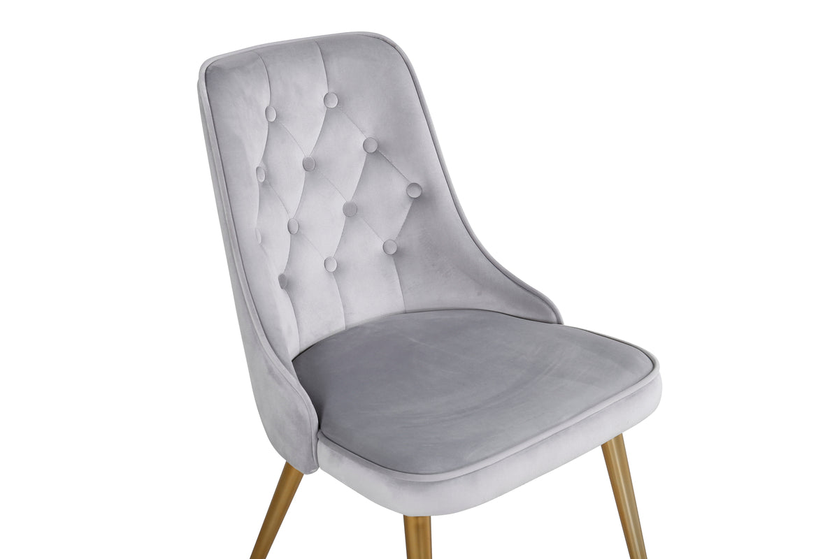 Velvet Deluxe Dining Chair 2-pack Grey