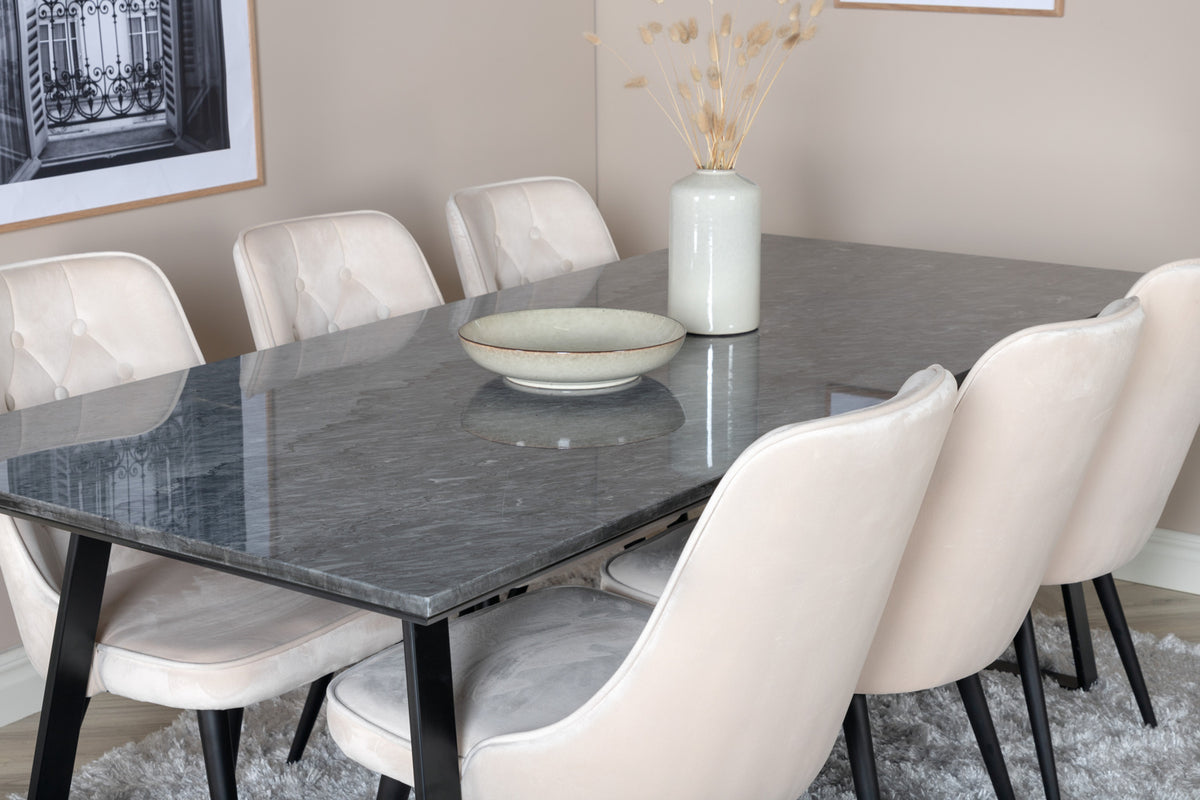 Velvet Deluxe Dining Chair 2-pack Beige