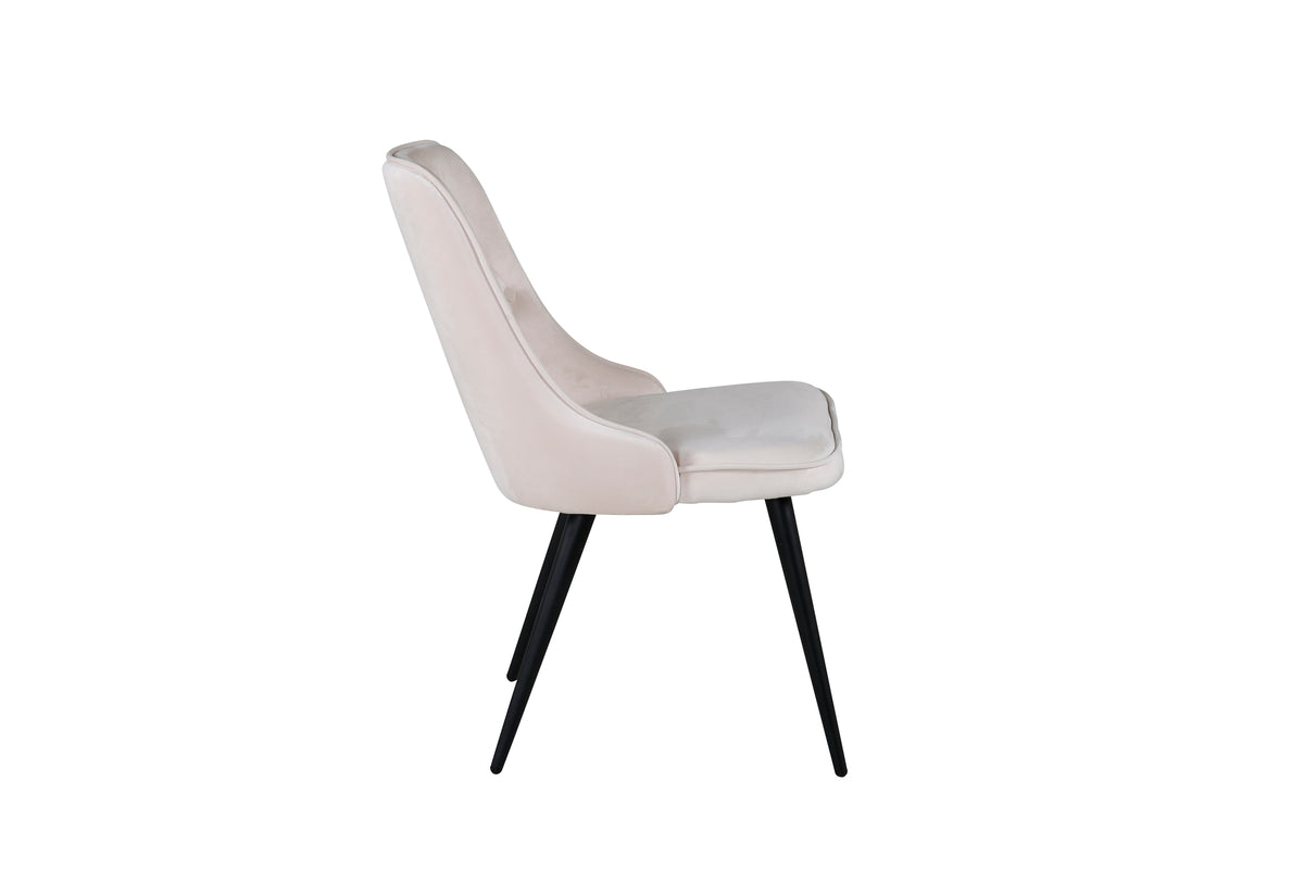 Velvet Deluxe Dining Chair 2-pack Beige