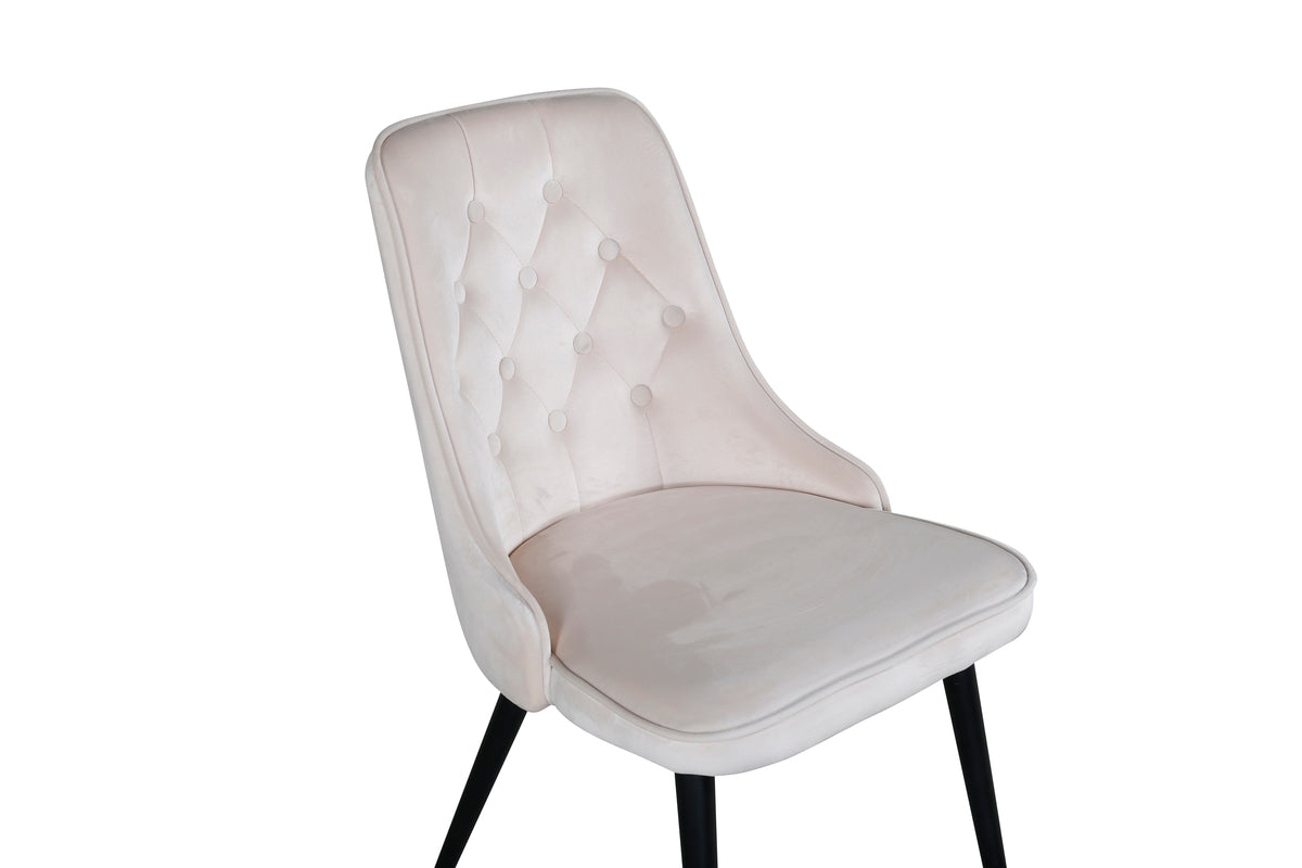 Velvet Deluxe Dining Chair 2-pack Beige