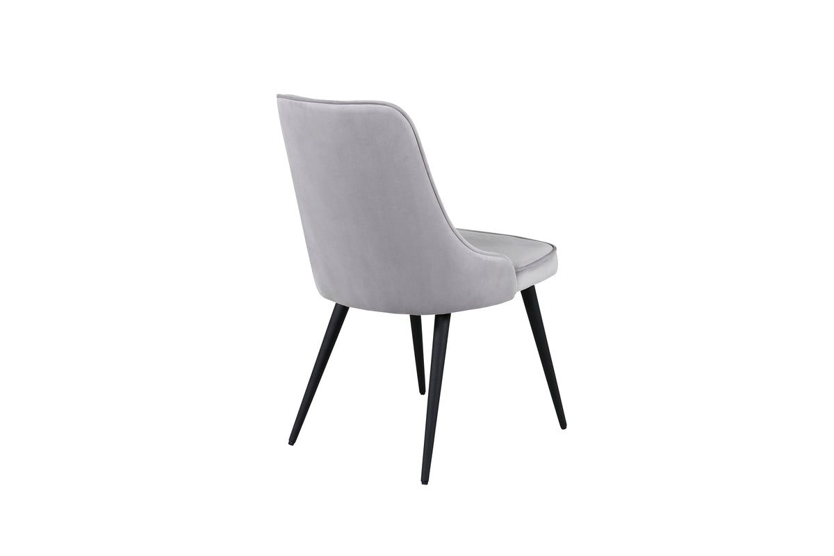 Velvet Deluxe Dining Chair 2-pack Light Grey