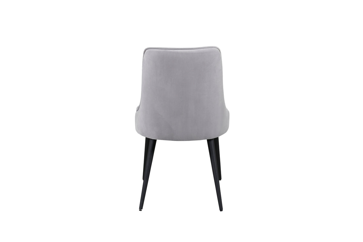 Velvet Deluxe Dining Chair 2-pack Light Grey
