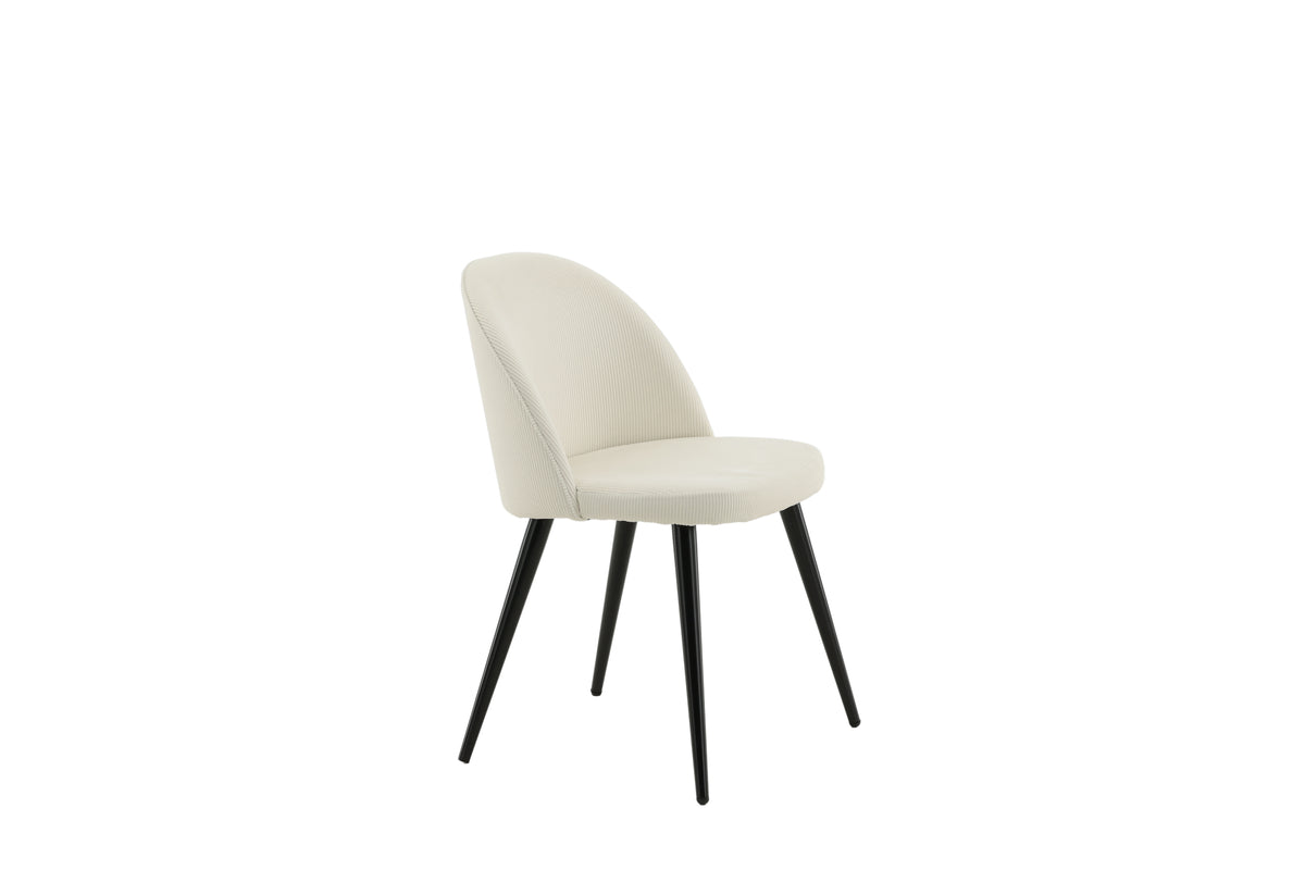 Velvet Dining Chair 2-pack Cream
