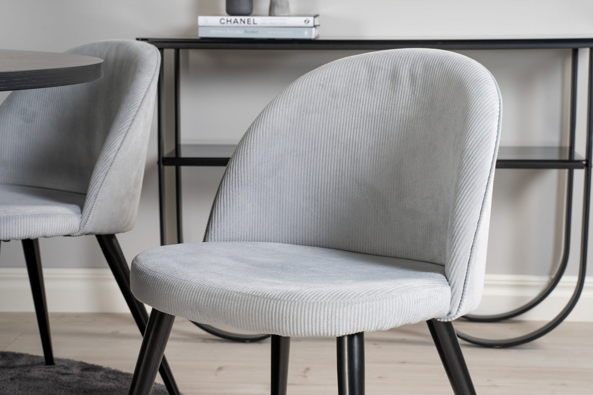 Velvet Dining Chair 2-pack Light Grey