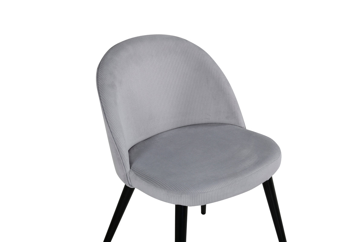 Velvet Dining Chair 2-pack Light Grey