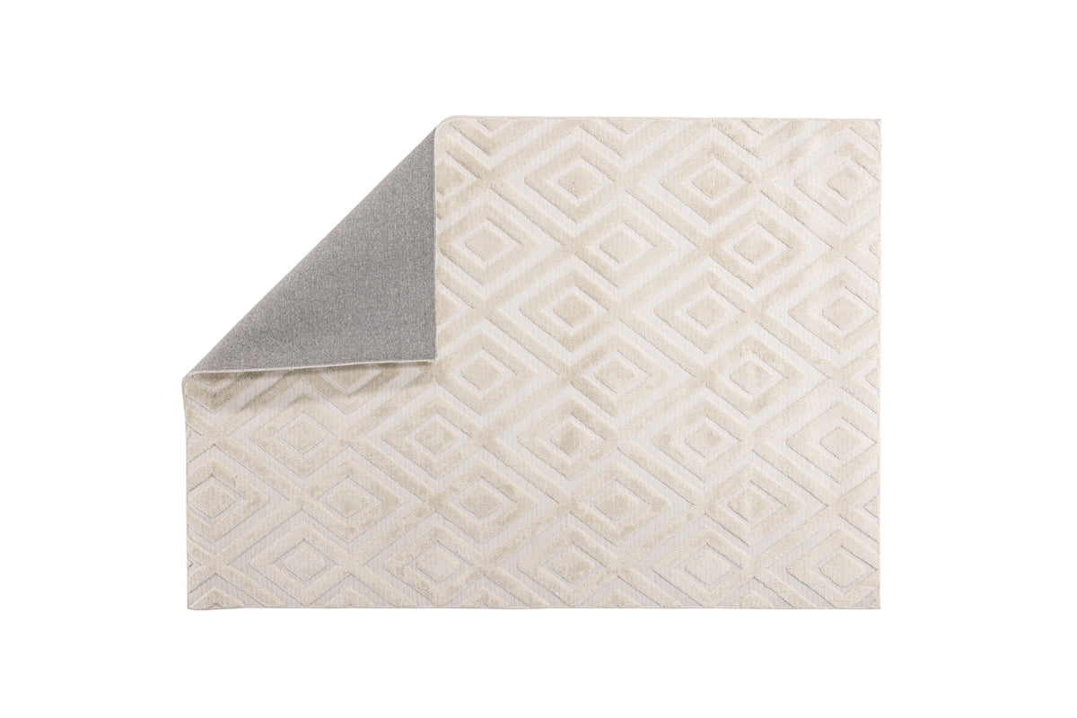 Pia Rectangular Carpet 230 x 160 White