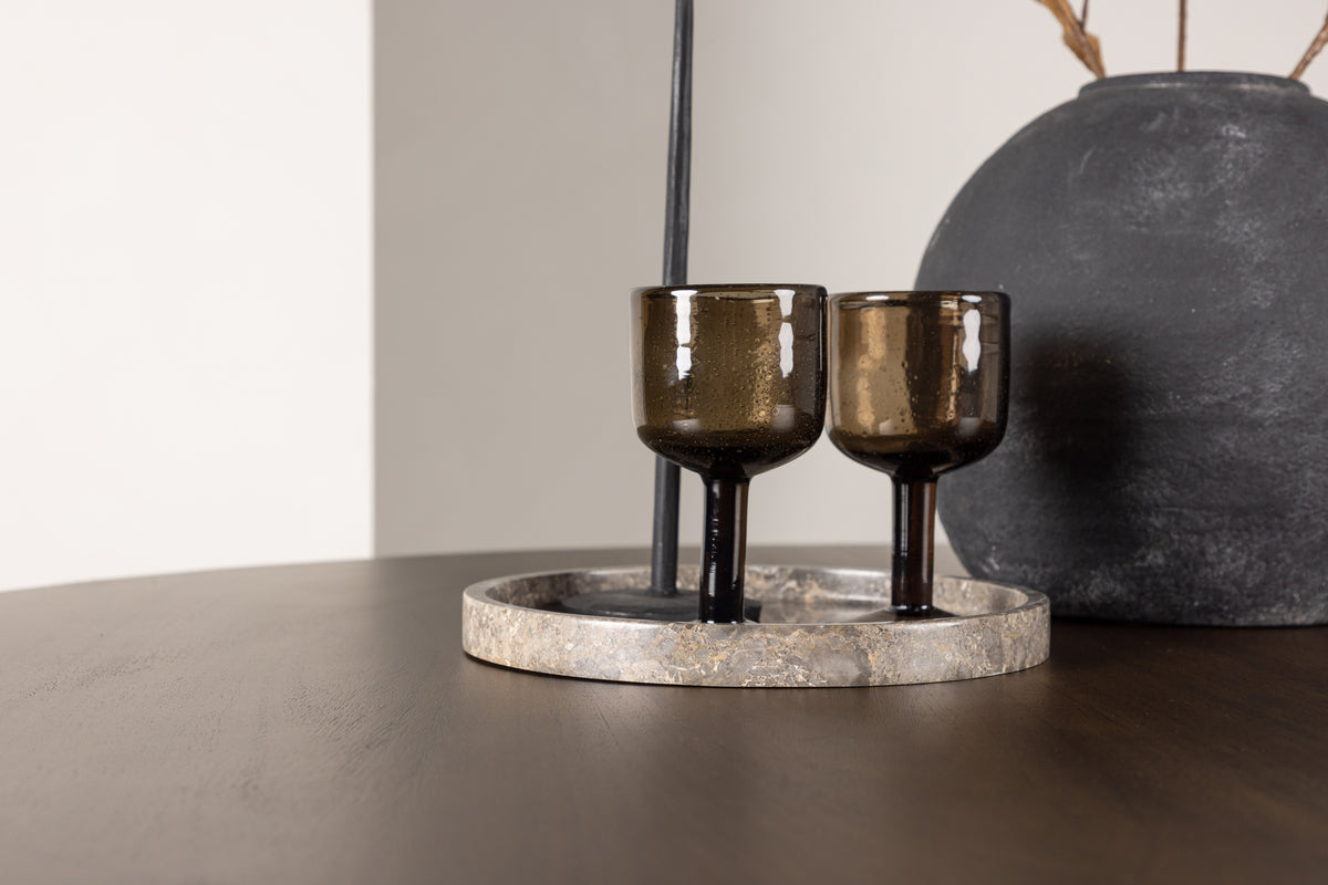 Kaseidon Round Dining Table ⌀100 Dark Brown