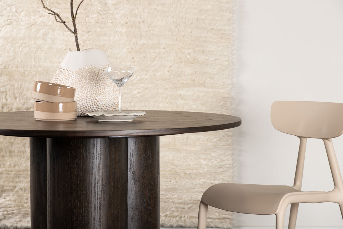Olivia Round Dining Table ⌀110 Mocca
