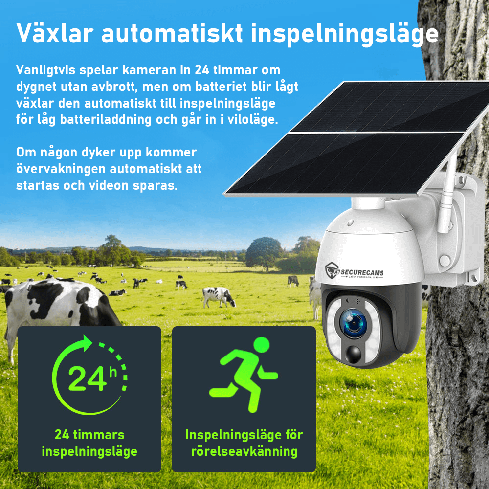 Solar Powered Surveillance Camera 20W 3MP 4G