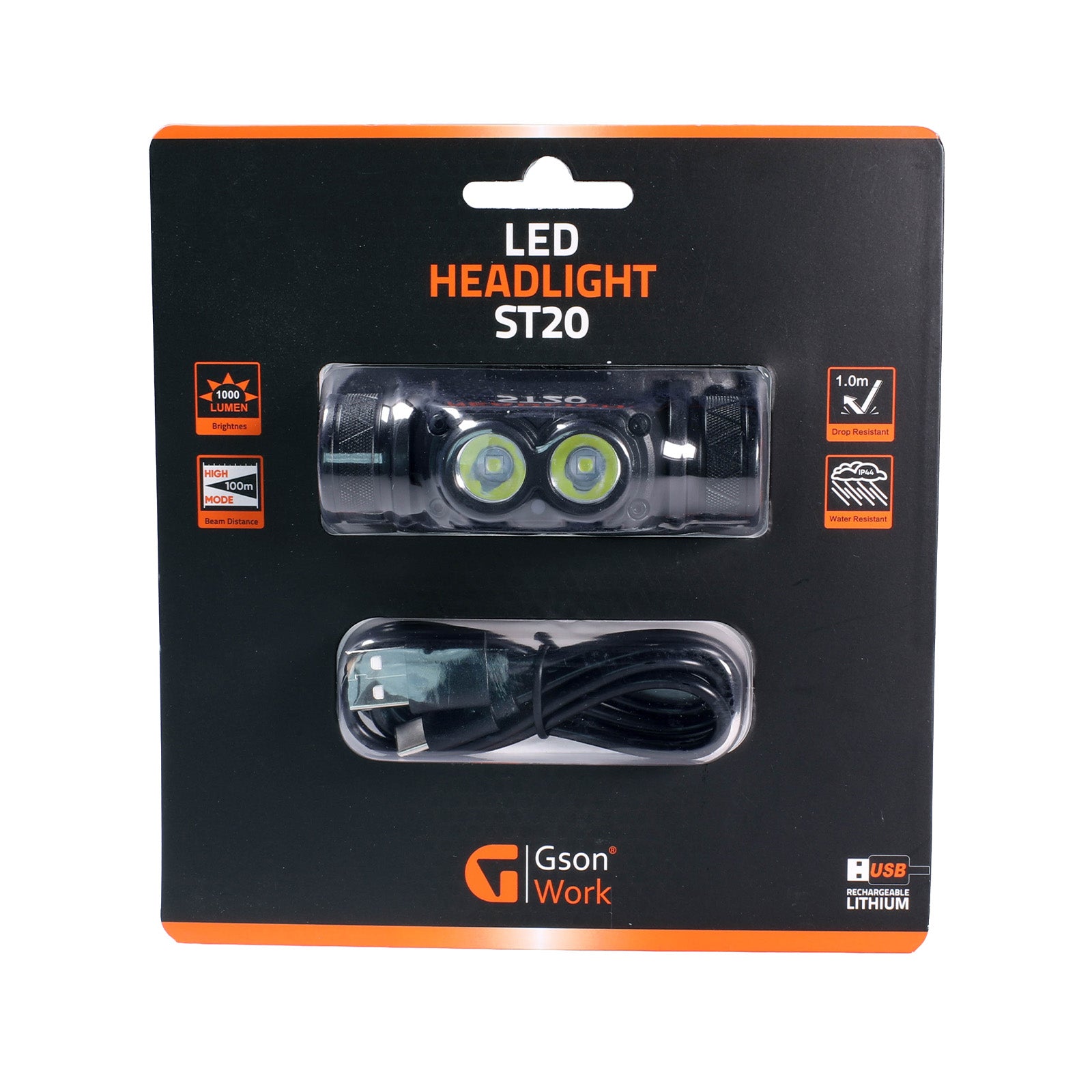 LED Headlight ST20 – Robust pannlampa med 1000 lumen