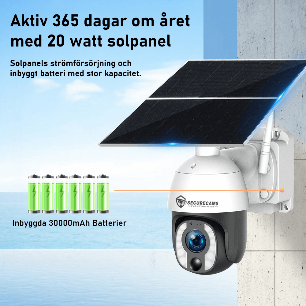 Solar Powered Surveillance Camera 20W 3MP 4G