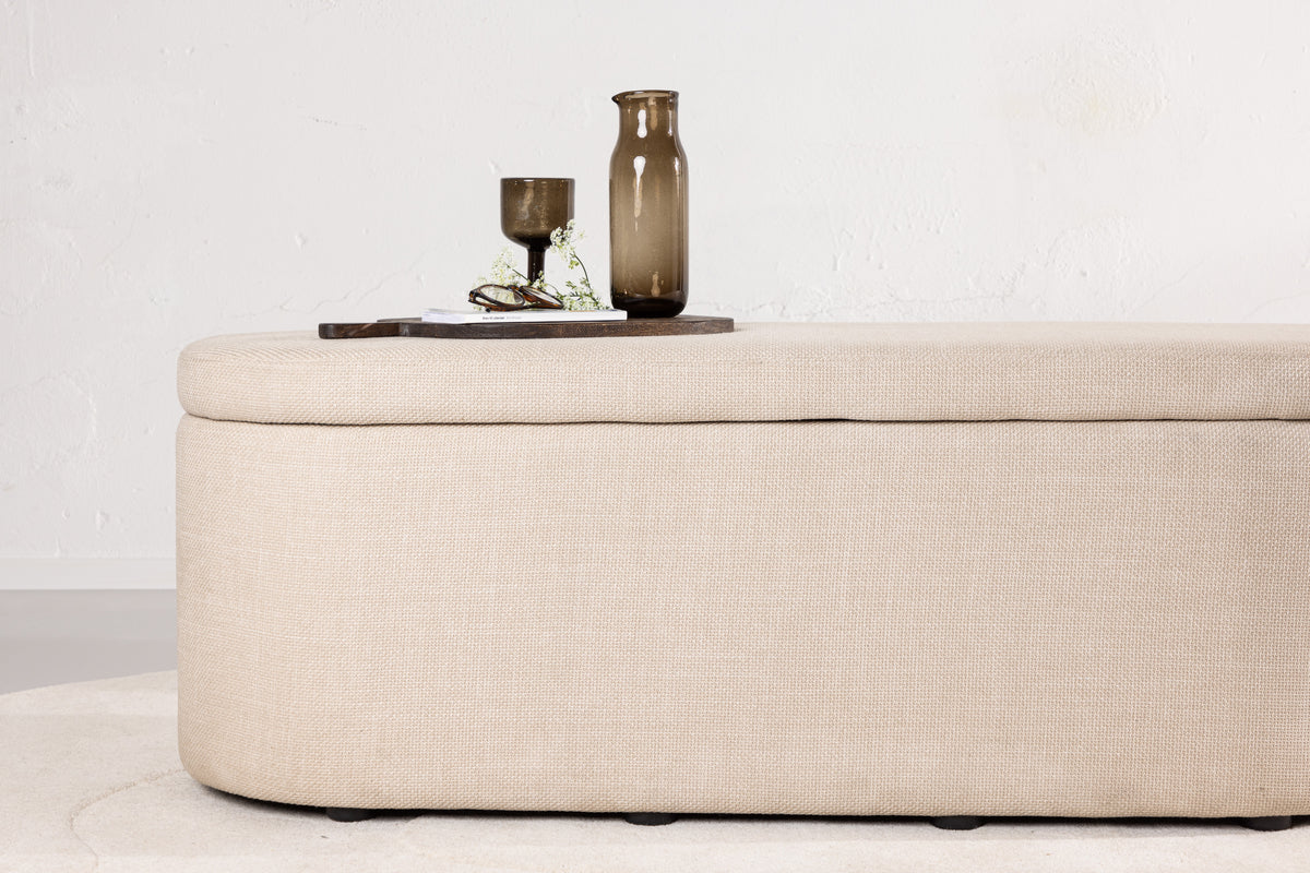Potenza Ottoman 130 x 47 x 50 Offwhite