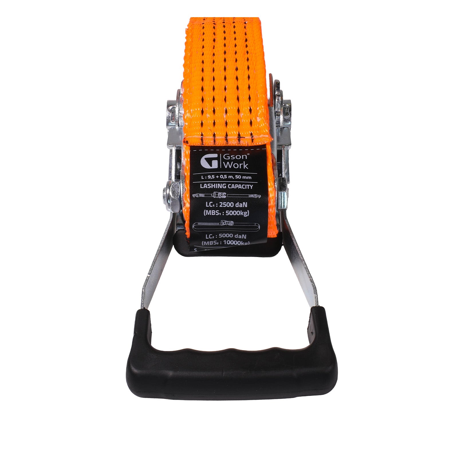 2-delat spännband med dubbel J-krok – LC 2500, för tunga transporter