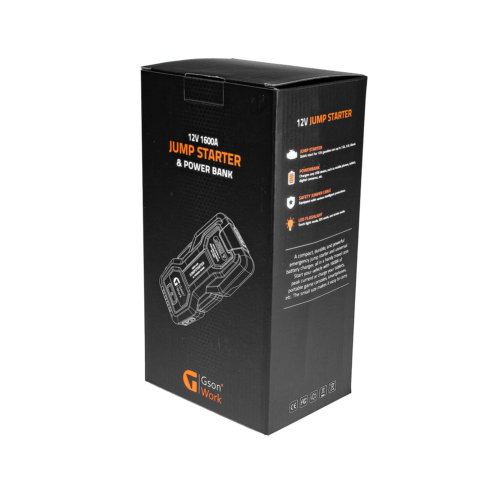 Starthjälp + Power Bank 16000mAh