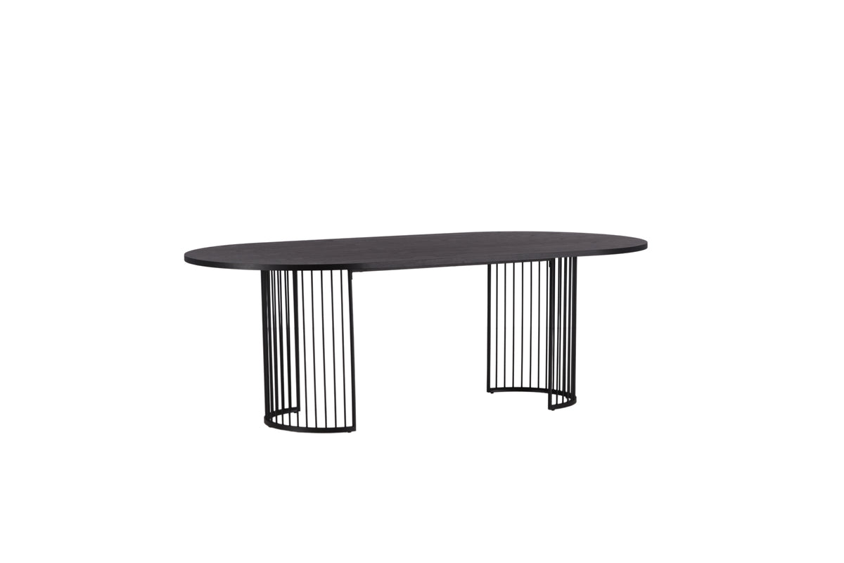 Hamneskär Oval Dining Table 220 x 110 Black