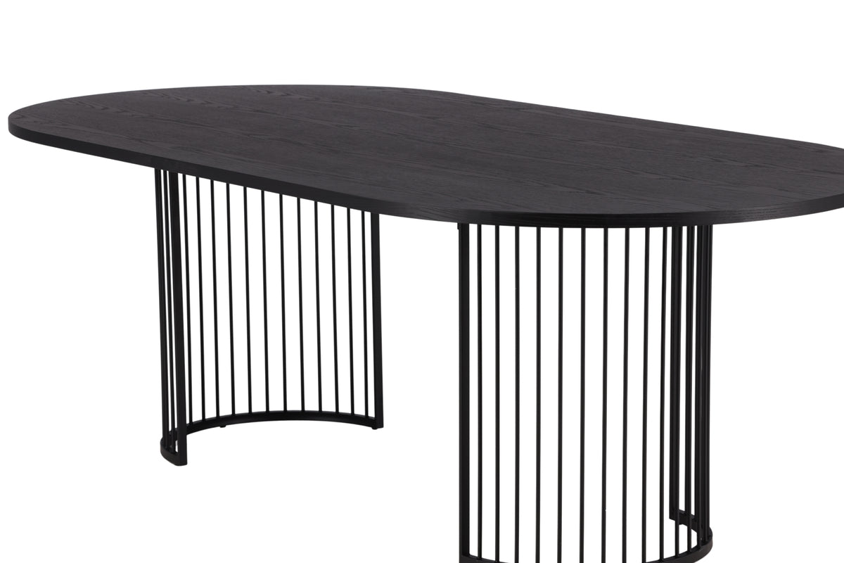 Hamneskär Oval Dining Table 220 x 110 Black