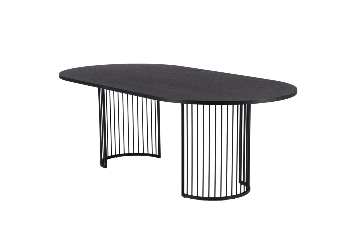 Hamneskär Oval Dining Table 220 x 110 Black