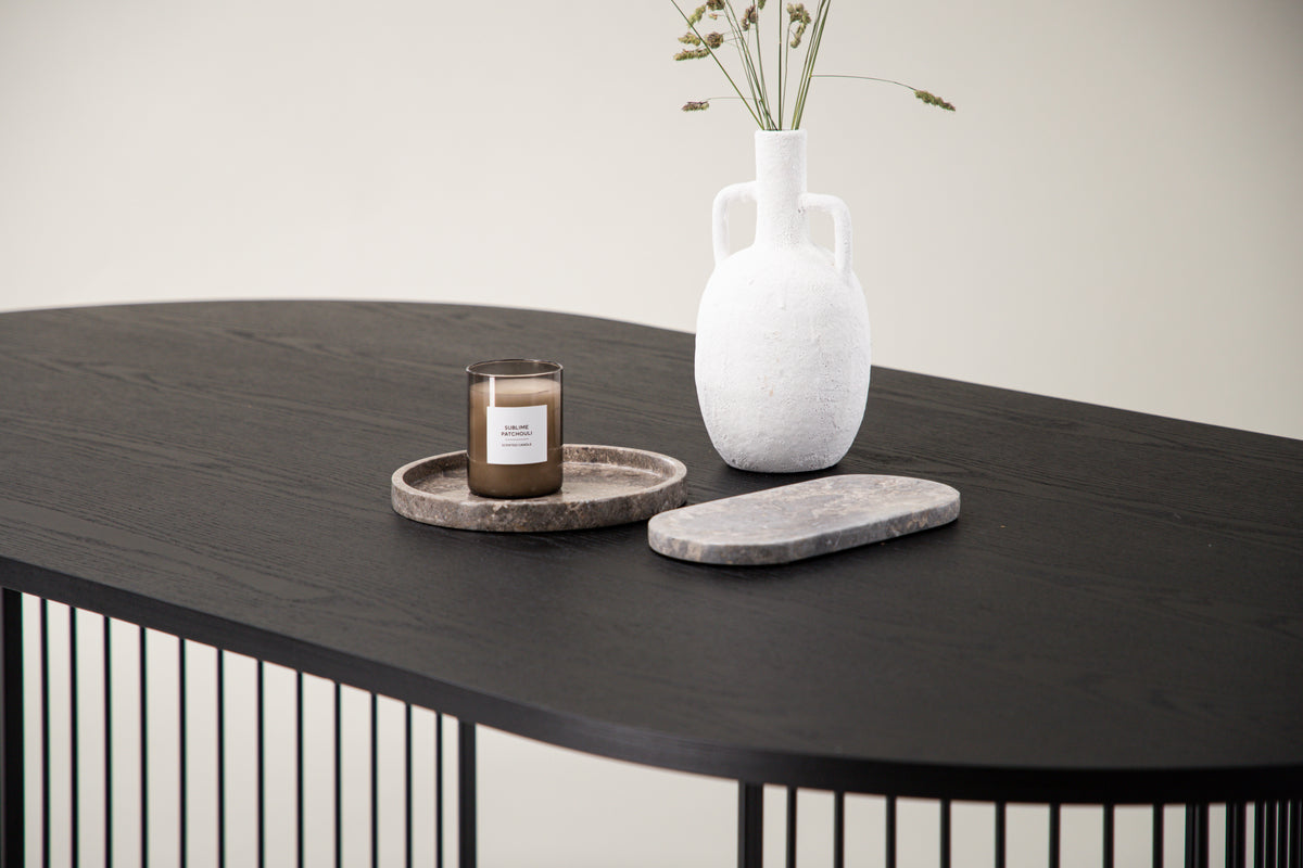 Hamneskär Oval Dining Table 220 x 110 Black