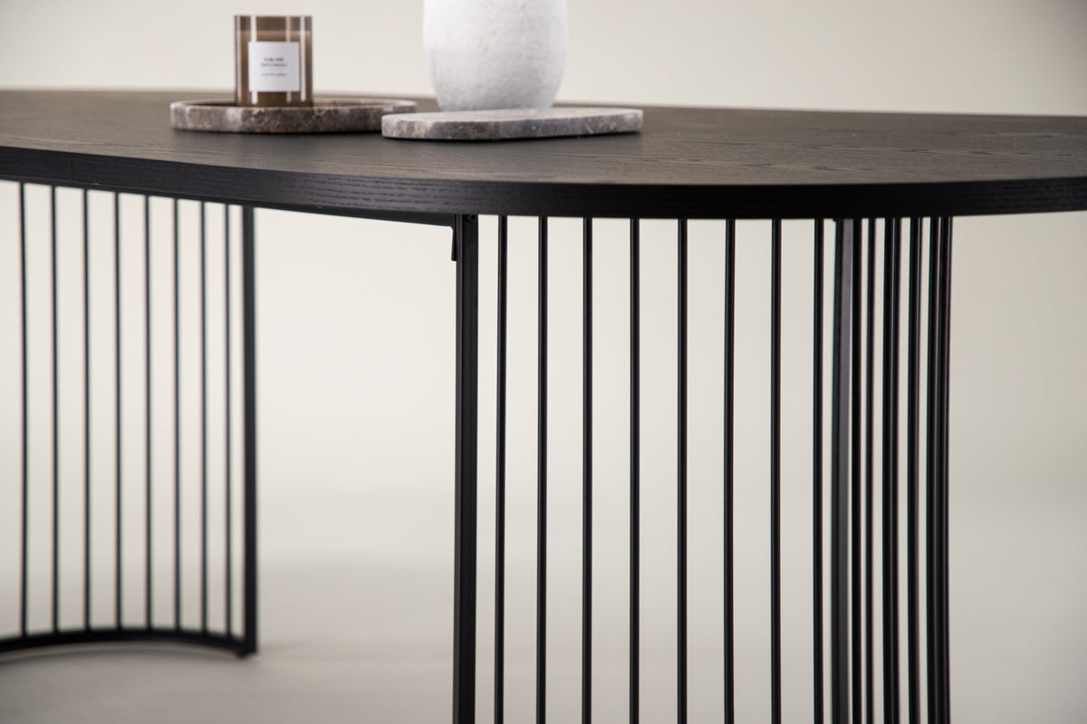 Hamneskär Oval Dining Table 220 x 110 Black