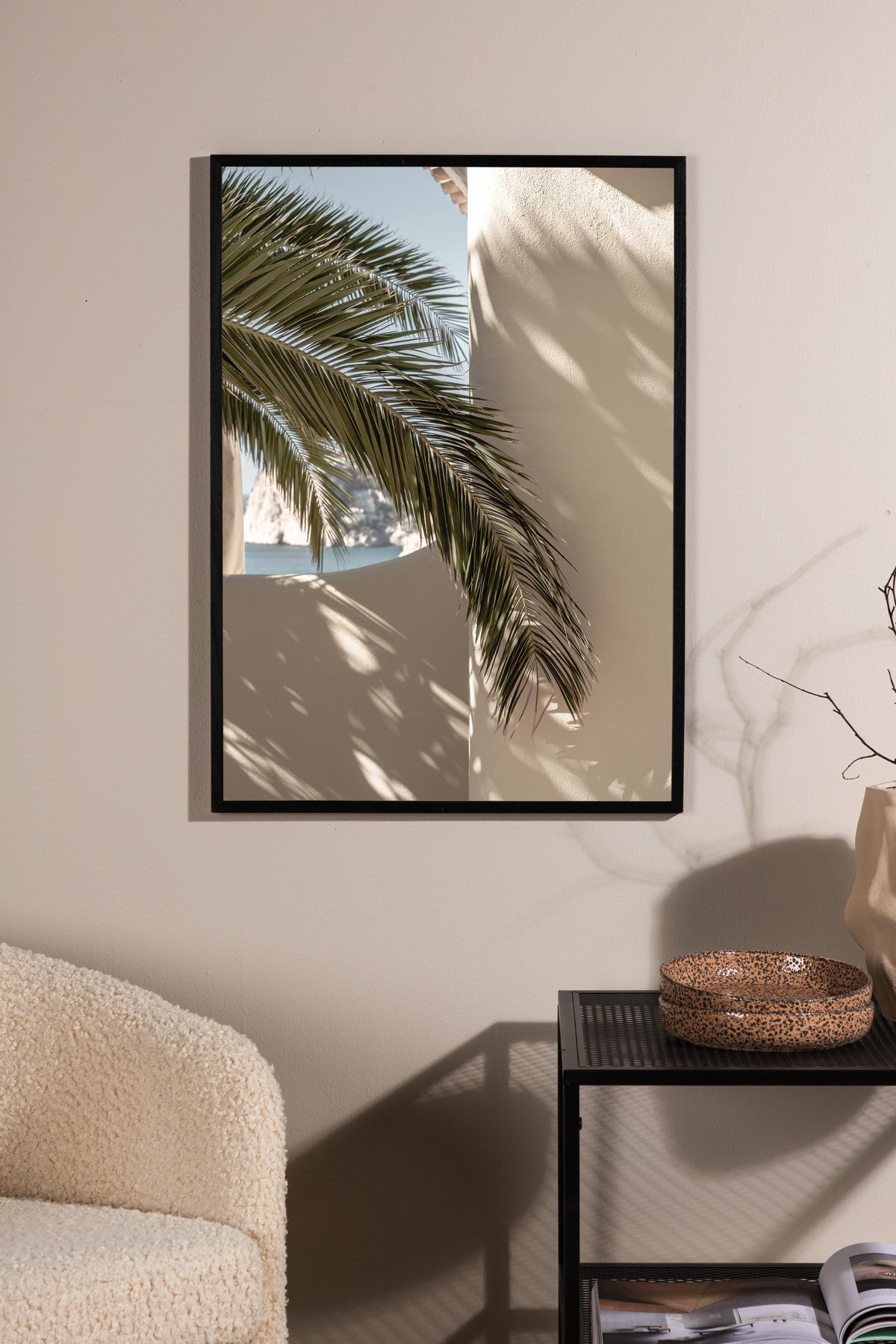 Palmleaf Poster Beige