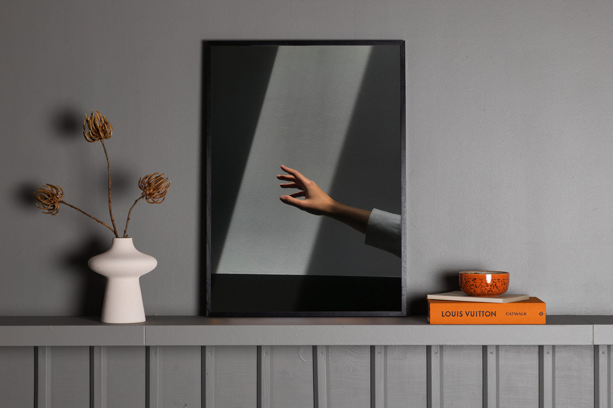 Reaching Hand Poster Grey